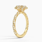Nova Halo Diamond Ring (1/2 ct. tw.) Yellow Gold 18k Oval Engagement Ring