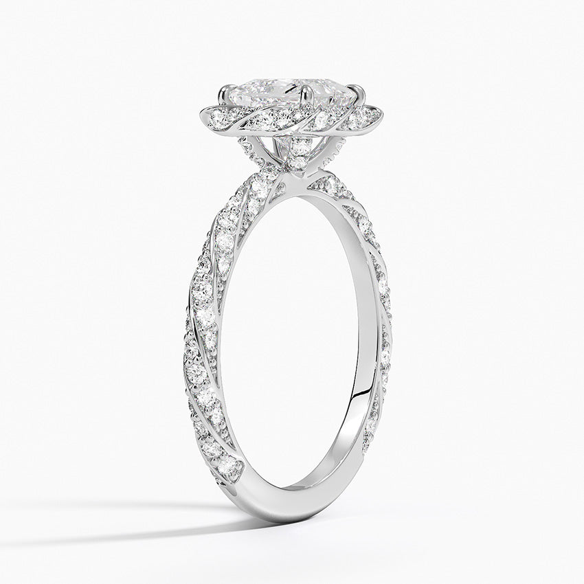 Nova Halo Diamond Ring (1/2 ct. tw.) Platinum Princess Engagement Ring