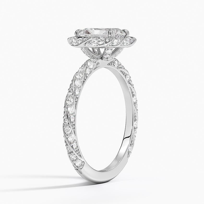 Nova Halo Diamond Ring (1/2 ct. tw.) Platinum Radiant Engagement Ring