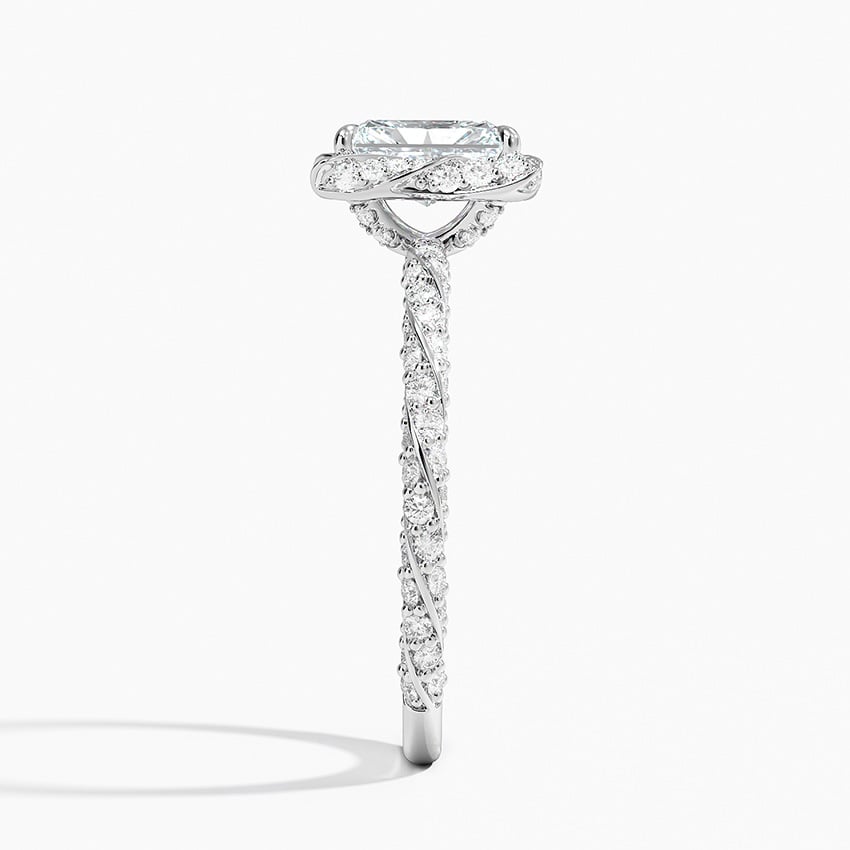 Nova Halo Diamond Ring (1/2 ct. tw.) Platinum Radiant Engagement Ring