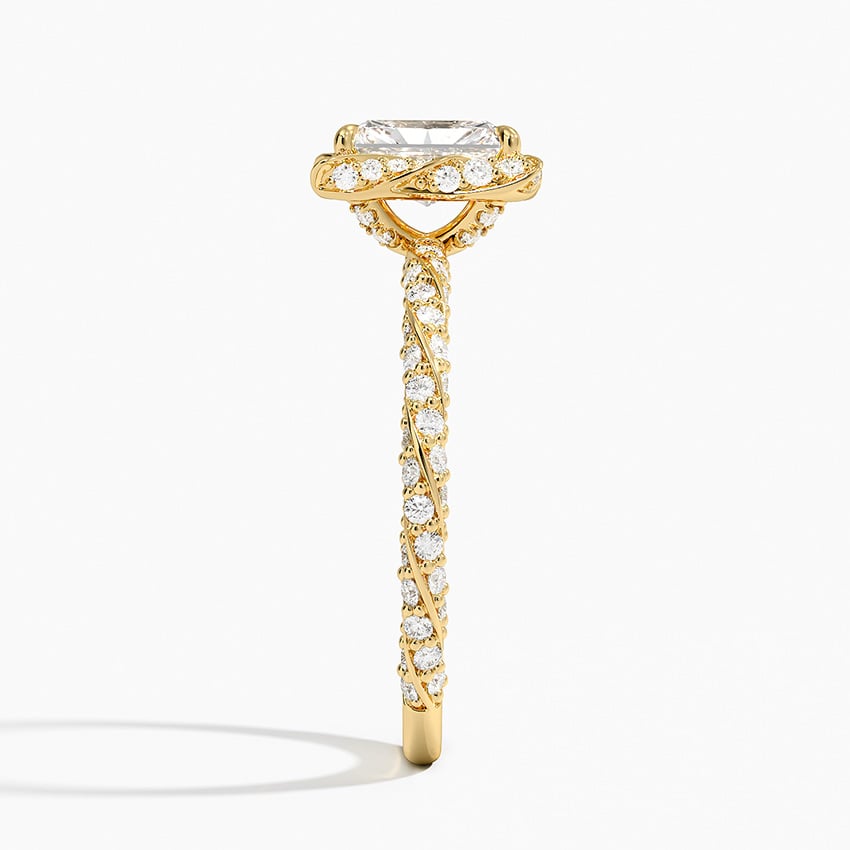 Nova Halo Diamond Ring (1/2 ct. tw.) Yellow Gold 18k Radiant Engagement Ring