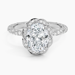 Nova Halo Diamond Ring (1/2 ct. tw.) Platinum Oval Engagement Ring