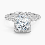 Nova Halo Diamond Ring (1/2 ct. tw.) Platinum Radiant Engagement Ring