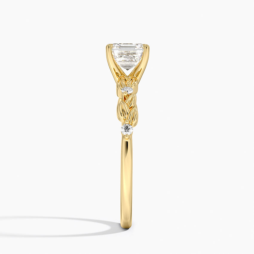 Briar Diamond Ring Yellow Gold 18k Asscher Engagement Ring