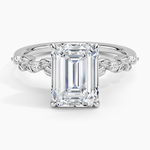 Briar Diamond Ring Platinum Emerald Engagement Ring