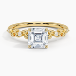 Briar Diamond Ring Yellow Gold 18k Asscher Engagement Ring