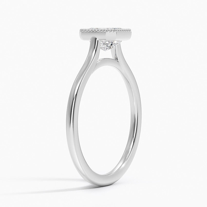 Margot Bezel Ring Platinum Asscher Engagement Ring