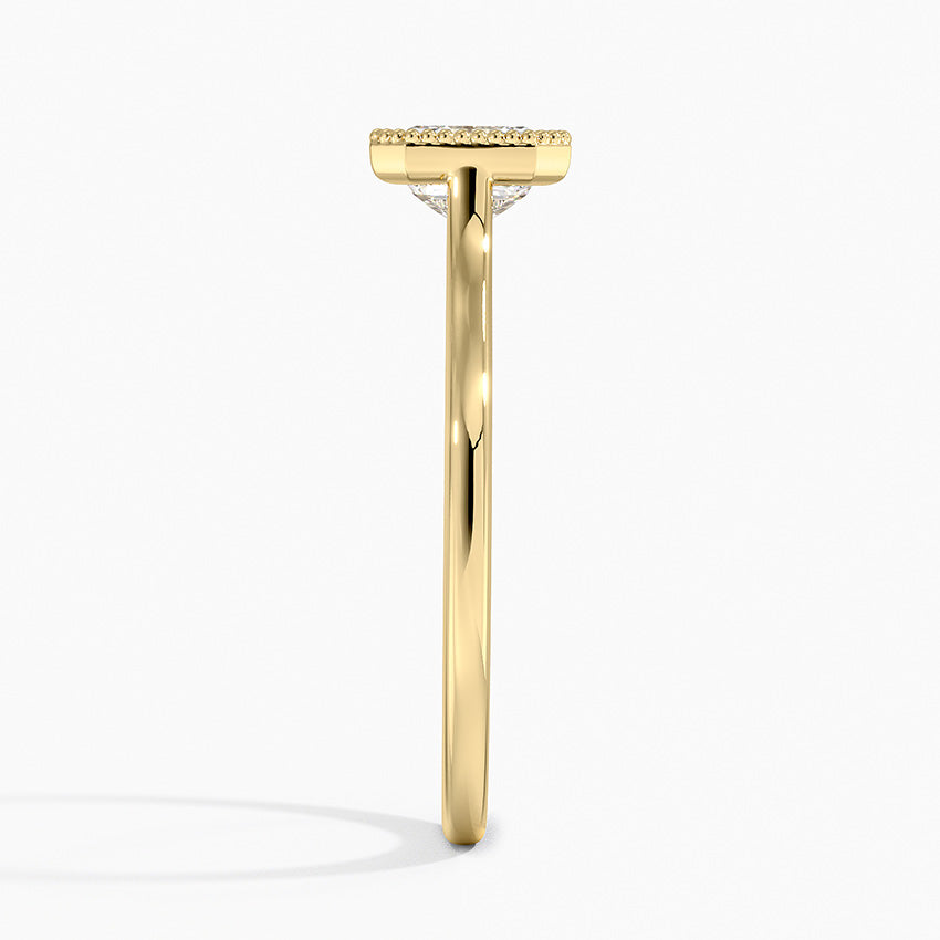 Margot Bezel Ring Yellow Gold 18k Asscher Engagement Ring
