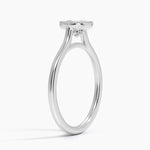 Margot Bezel Ring Platinum Cushion Engagement Ring