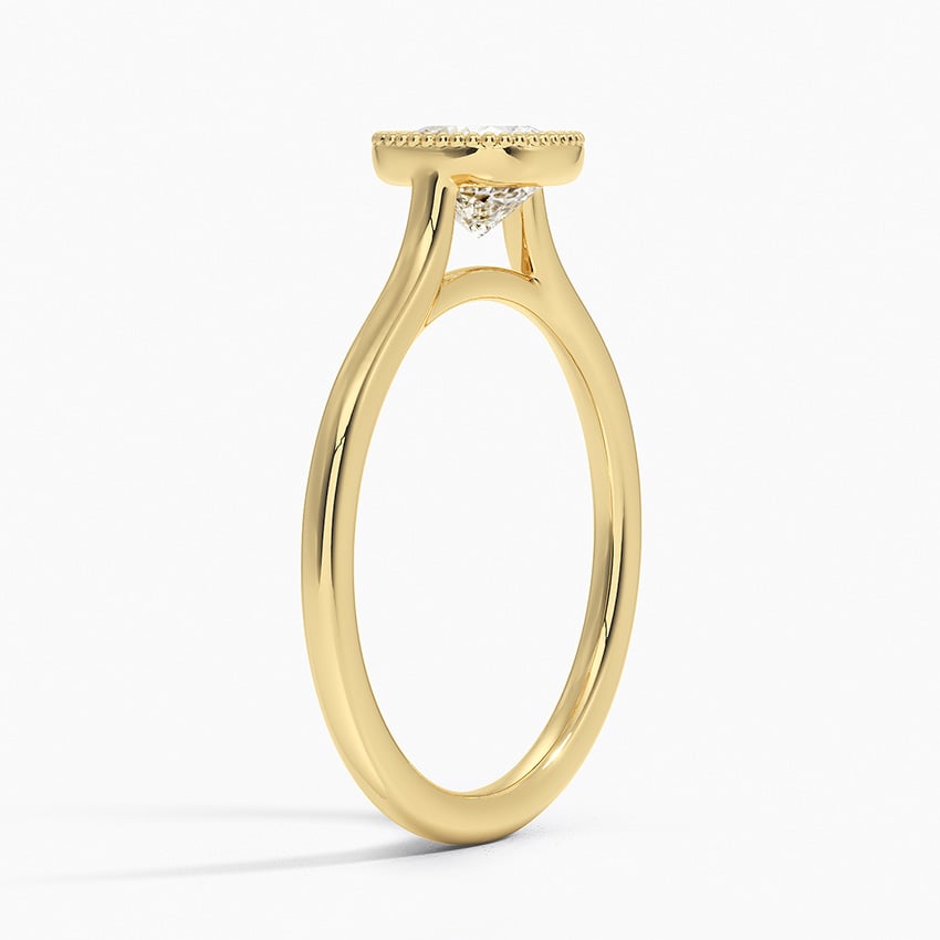 Margot Bezel Ring Yellow Gold 18k Cushion Engagement Ring