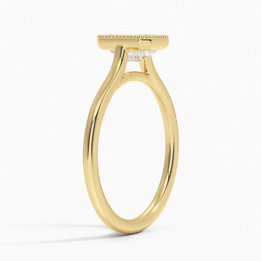 Margot Bezel Ring Yellow Gold 18k Emerald Engagement Ring