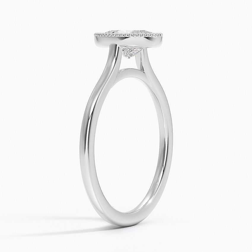Margot Bezel Ring Platinum Oval Engagement Ring