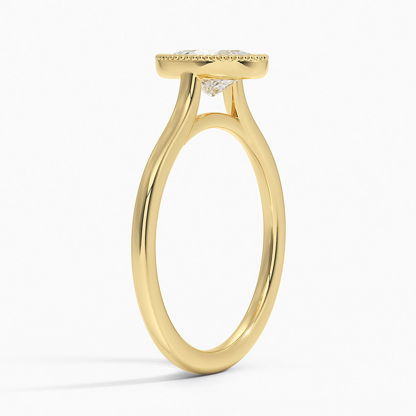 Margot Bezel Ring Yellow Gold 18k Oval Engagement Ring