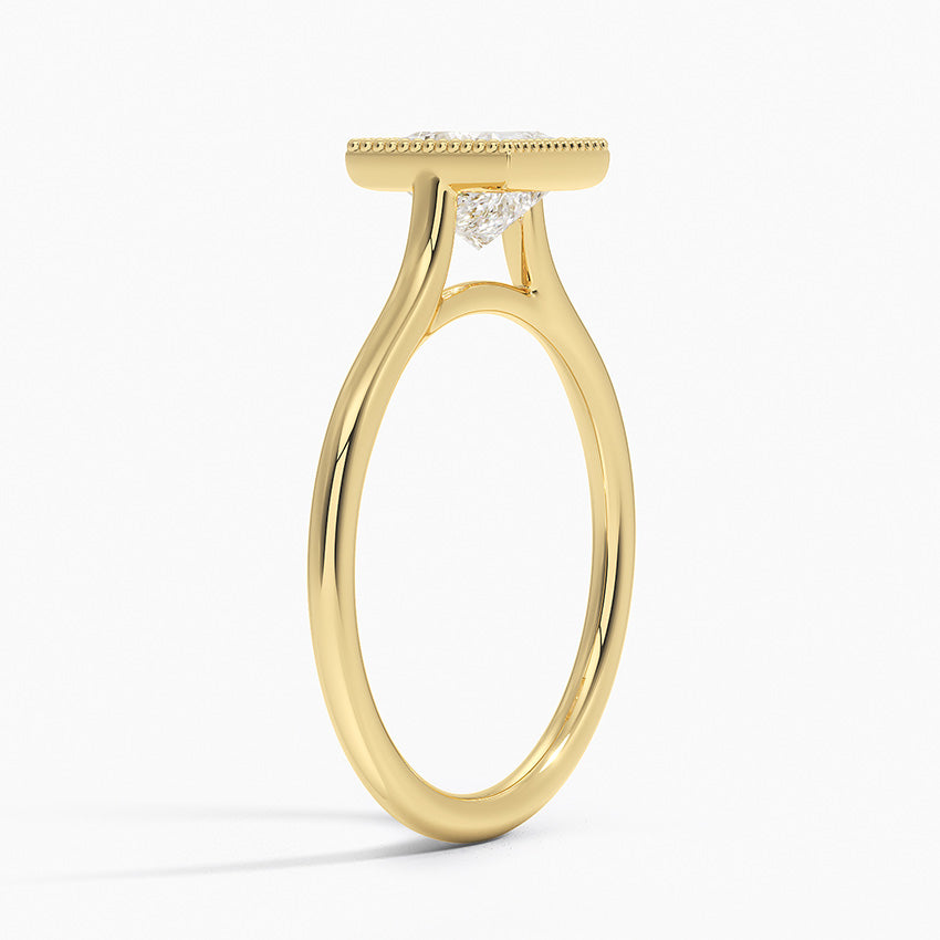 Margot Bezel Ring Yellow Gold 18k Princess Engagement Ring