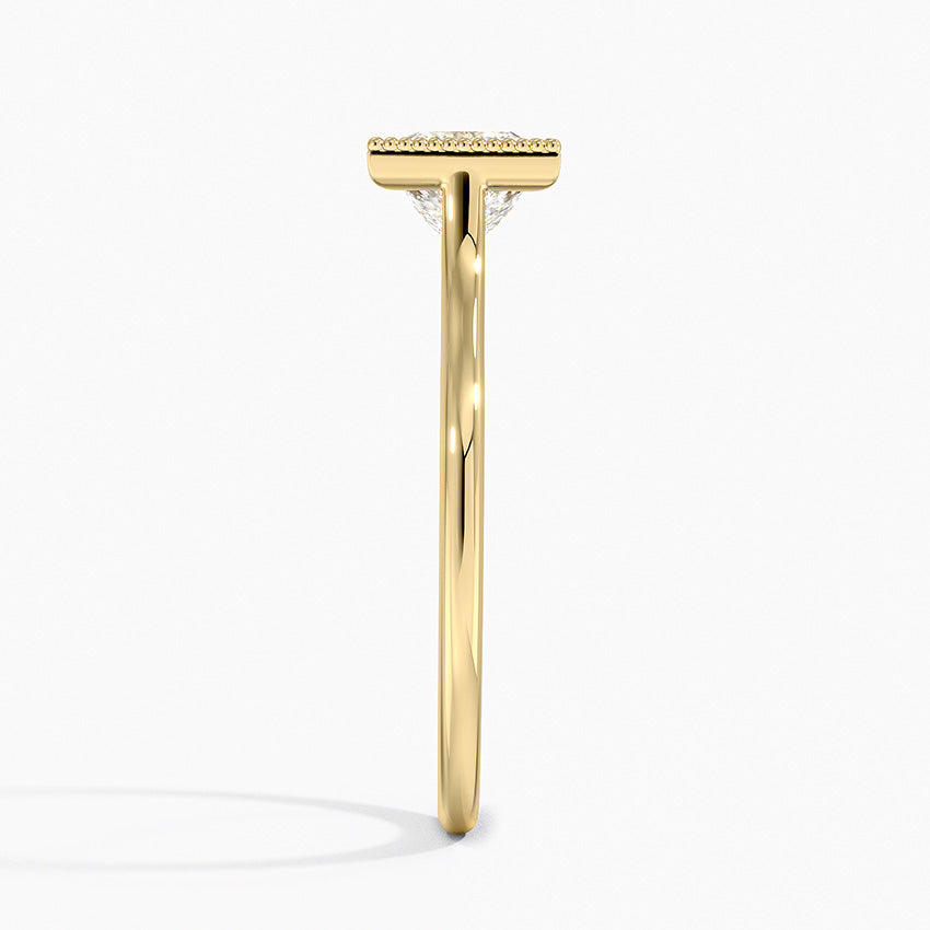 Margot Bezel Ring Yellow Gold 18k Princess Engagement Ring
