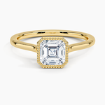 Margot Bezel Ring Yellow Gold 18k Asscher Engagement Ring