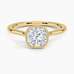 Margot Bezel Ring Yellow Gold 18k Cushion Engagement Ring