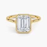 Margot Bezel Ring Yellow Gold 18k Emerald Engagement Ring