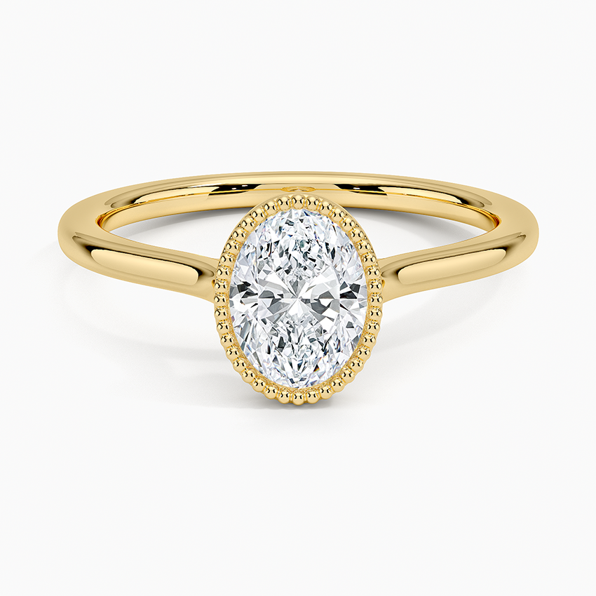 Margot Bezel Ring Yellow Gold 18k Oval Engagement Ring