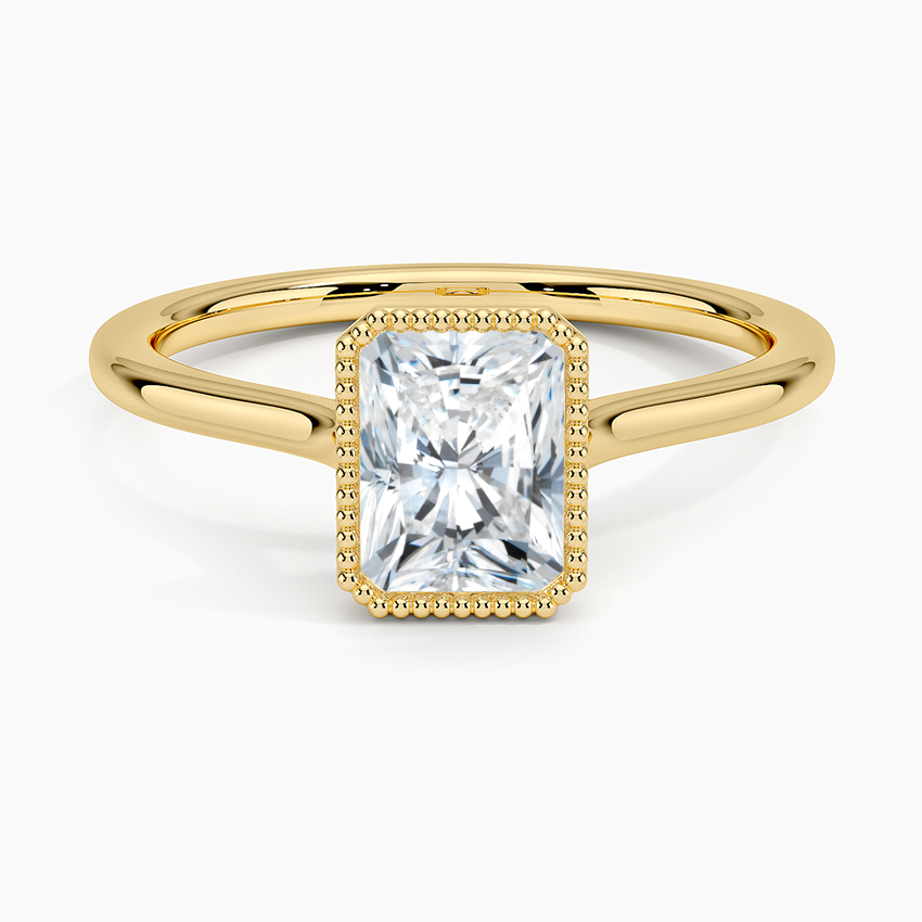 Margot Bezel Ring Yellow Gold 18k Radiant Engagement Ring