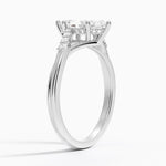 Chamise Hidden Halo Diamond Ring Platinum Marquise Engagement Ring