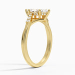 Chamise Hidden Halo Diamond Ring Yellow Gold 18k Marquise Engagement Ring