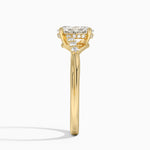 Chamise Hidden Halo Diamond Ring Yellow Gold 18k Oval Engagement Ring