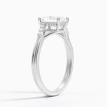 Chamise Hidden Halo Diamond Ring Platinum Radiant Engagement Ring