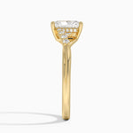 Chamise Hidden Halo Diamond Ring Yellow Gold 18k Radiant Engagement Ring