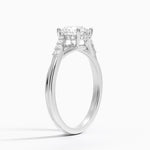 Chamise Hidden Halo Diamond Ring Platinum Round Engagement Ring
