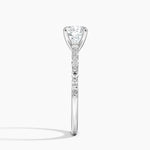 Delicate Versailles Diamond Ring Platinum Cushion Engagement Ring