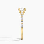 Delicate Versailles Diamond Ring Yellow Gold 18k Cushion Engagement Ring