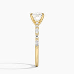 Delicate Versailles Diamond Ring Yellow Gold 18k Princess Engagement Ring