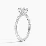 Delicate Versailles Diamond Ring Platinum Round Engagement Ring