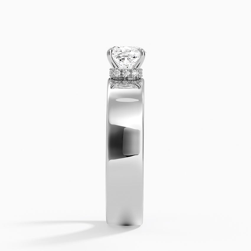 Alden Diamond Ring Platinum Cushion Engagement Ring