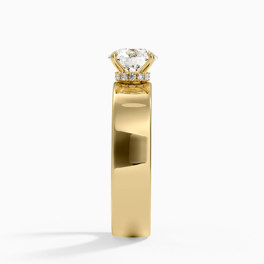 Alden Diamond Ring Yellow Gold 18k Round Engagement Ring