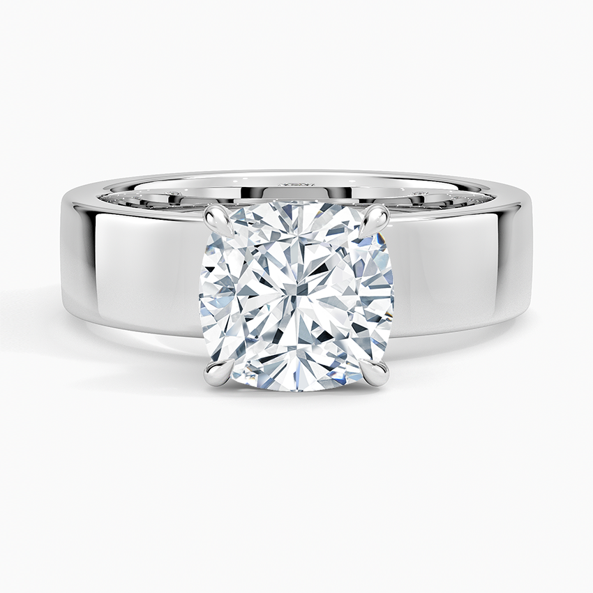 Alden Diamond Ring Platinum Cushion Engagement Ring
