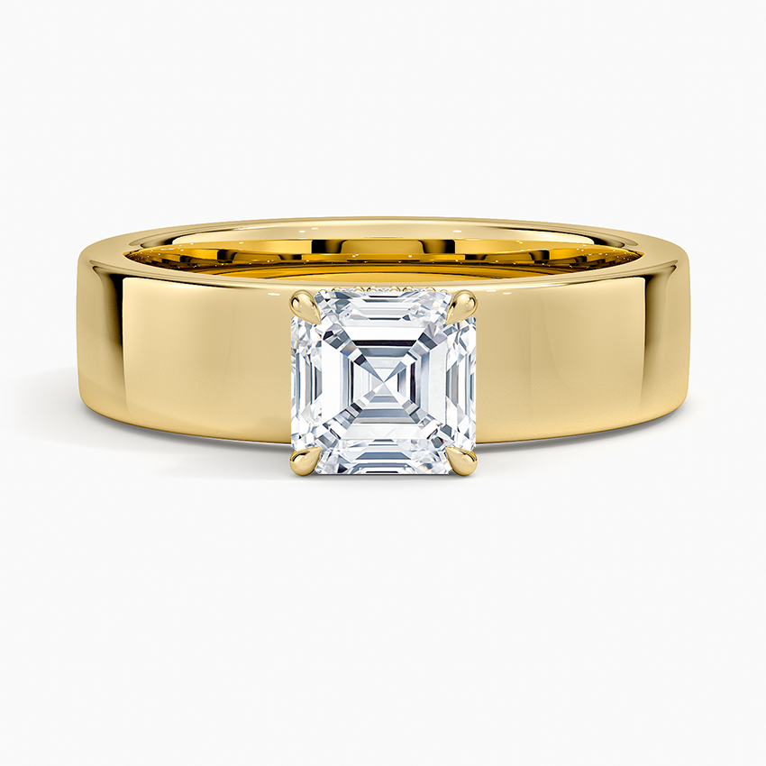 Alden Diamond Ring Yellow Gold 18k Asscher Engagement Ring