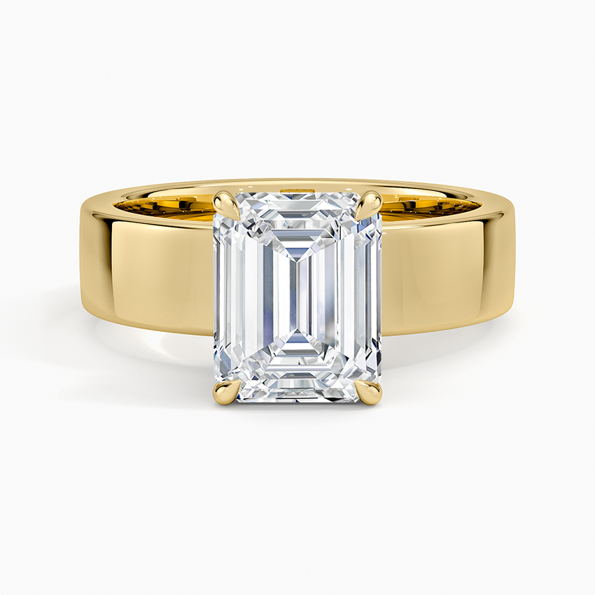 Alden Diamond Ring Yellow Gold 18k Emerald Engagement Ring