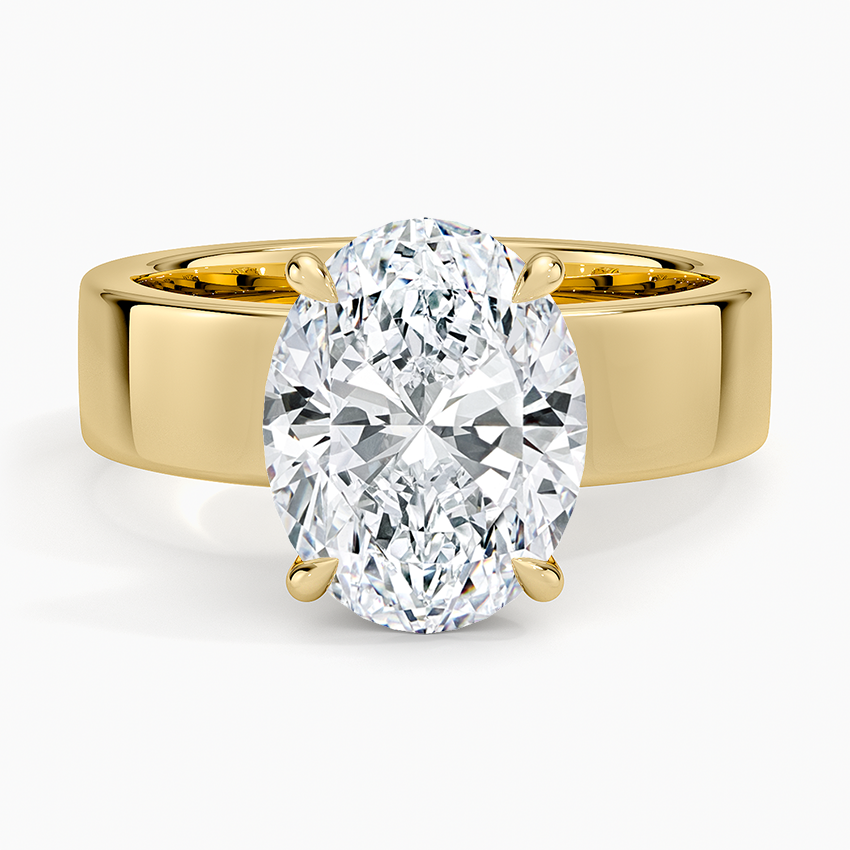 Alden Diamond Ring Yellow Gold 18k Oval Engagement Ring