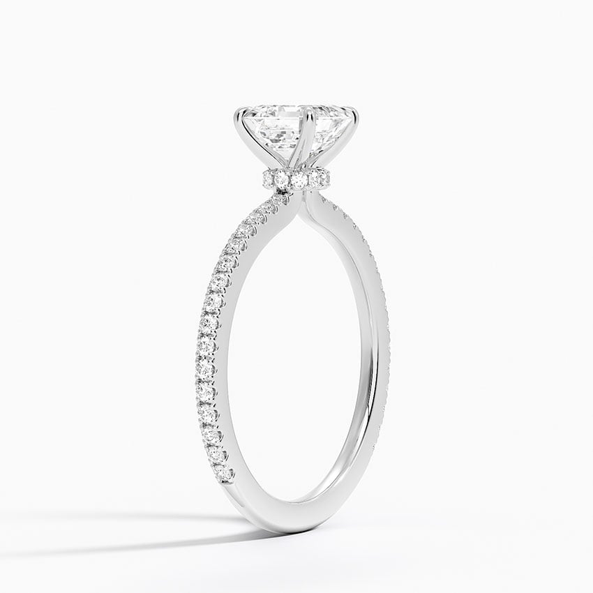 Demi Three-Quarter Coverage Diamond Ring (1/3 ct. tw.) Platinum Asscher Engagement Ring