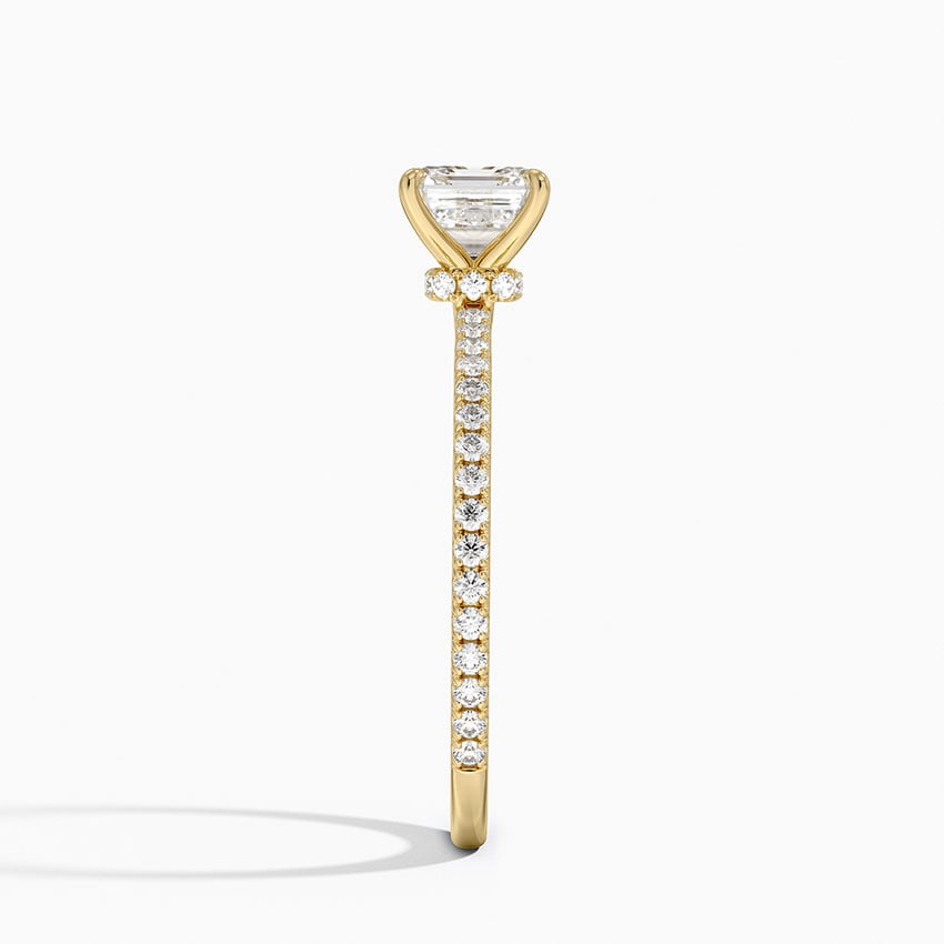 Demi Three-Quarter Coverage Diamond Ring (1/3 ct. tw.) Yellow Gold 18k Asscher Engagement Ring