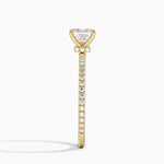 Demi Three-Quarter Coverage Diamond Ring (1/3 ct. tw.) Yellow Gold 18k Asscher Engagement Ring