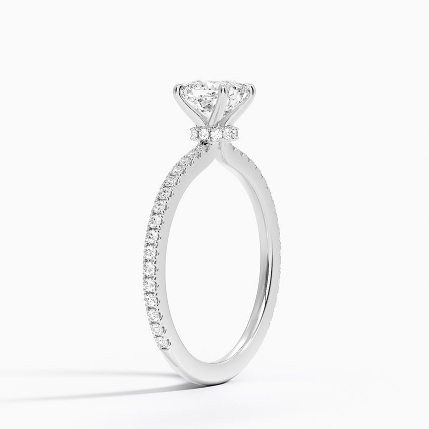 Demi Three-Quarter Coverage Diamond Ring (1/3 ct. tw.) Platinum Cushion Engagement Ring
