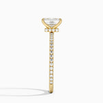 Demi Three-Quarter Coverage Diamond Ring (1/3 ct. tw.) Yellow Gold 18k Emerald Engagement Ring