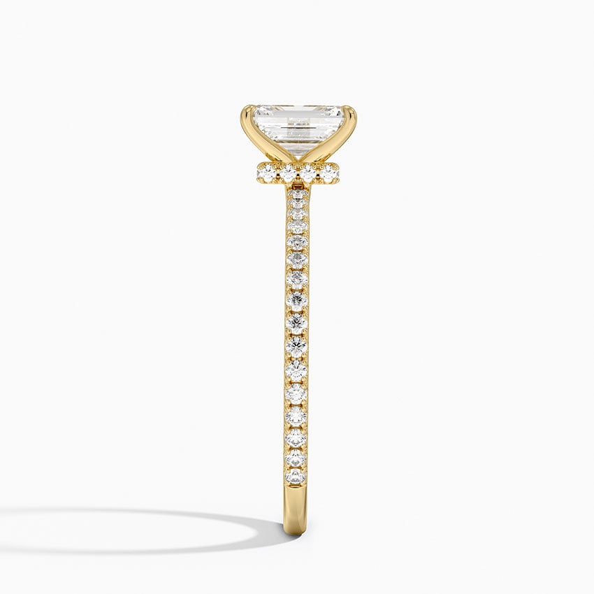 Demi Three-Quarter Coverage Diamond Ring (1/3 ct. tw.) Yellow Gold 18k Emerald Engagement Ring
