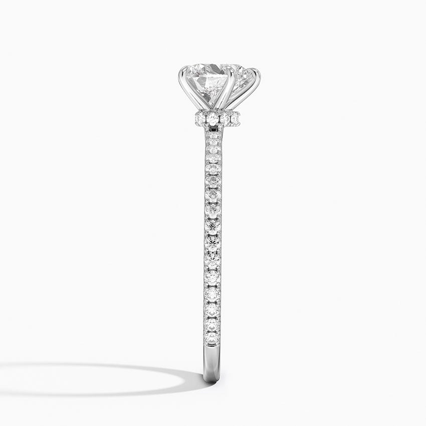 Demi Three-Quarter Coverage Diamond Ring (1/3 ct. tw.) Platinum Heart Engagement Ring