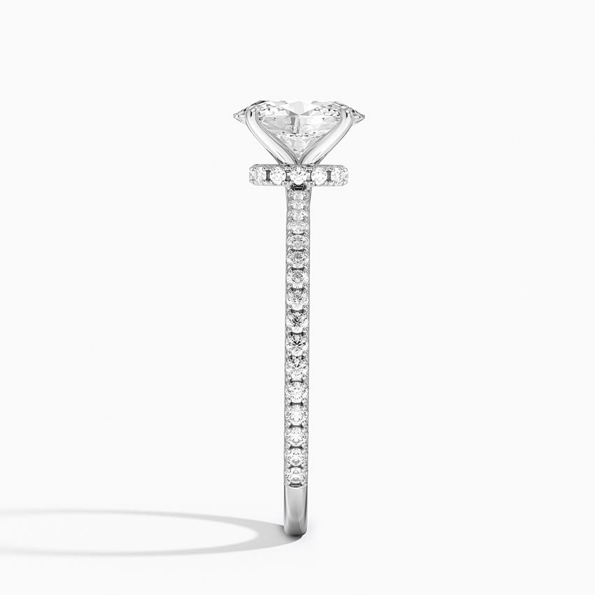 Demi Three-Quarter Coverage Diamond Ring (1/3 ct. tw.) Platinum Oval Engagement Ring