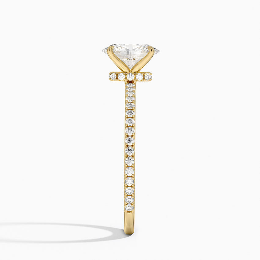 Demi Three-Quarter Coverage Diamond Ring (1/3 ct. tw.) Yellow Gold 18k Oval Engagement Ring