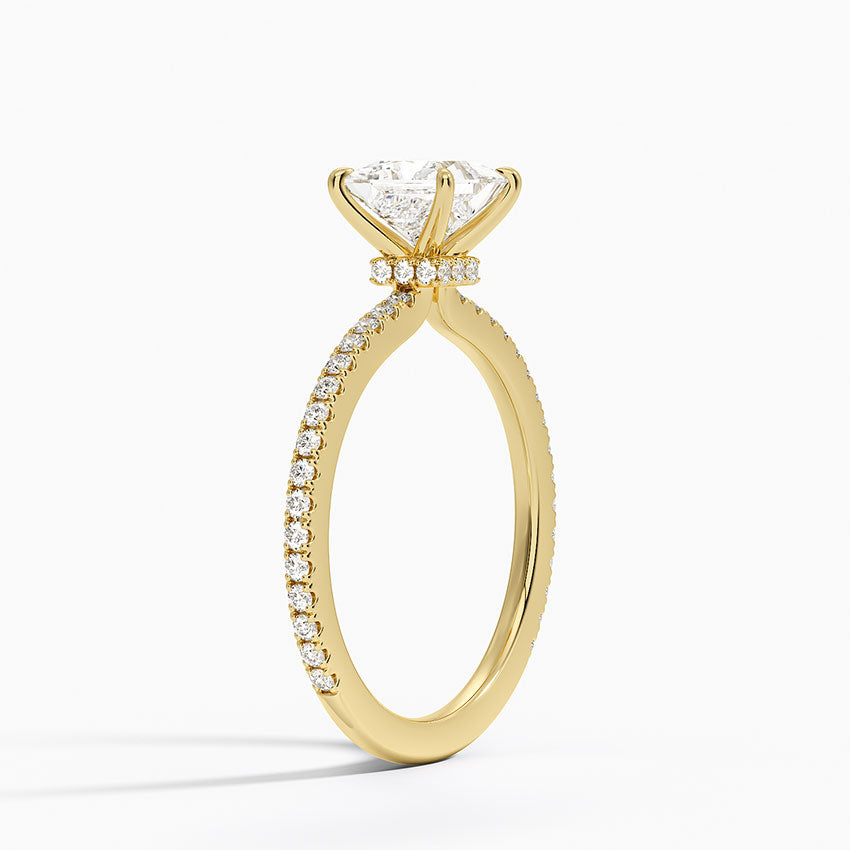 Demi Three-Quarter Coverage Diamond Ring (1/3 ct. tw.) Yellow Gold 18k Princess Engagement Ring